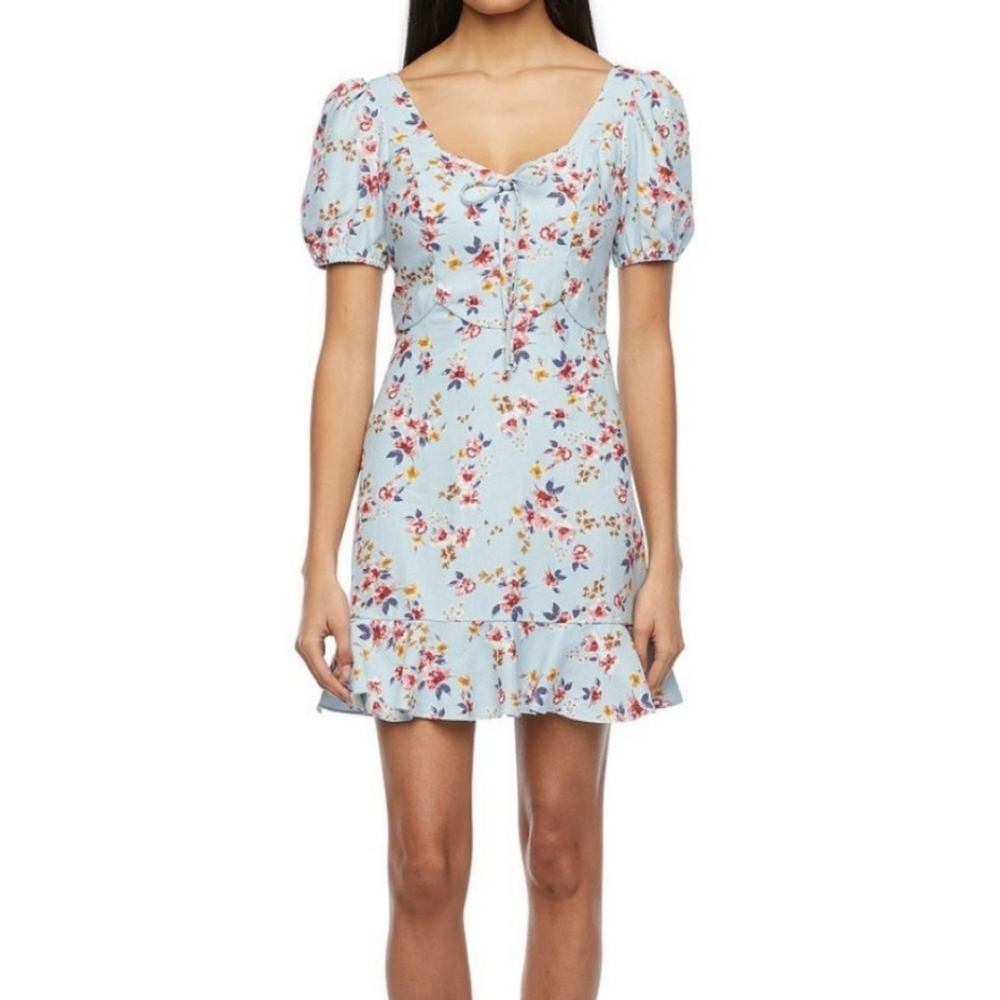 NWT City Triangles Floral Linen Dress Size XL